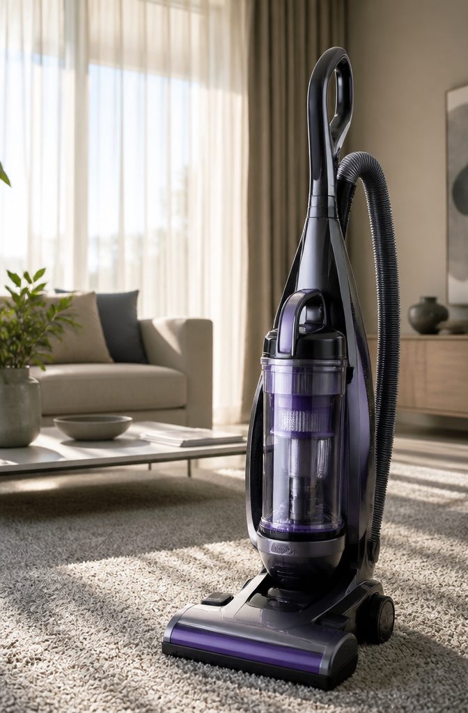 A vacuum cleaner featuring a sealed HEPA system for effective cleaning.