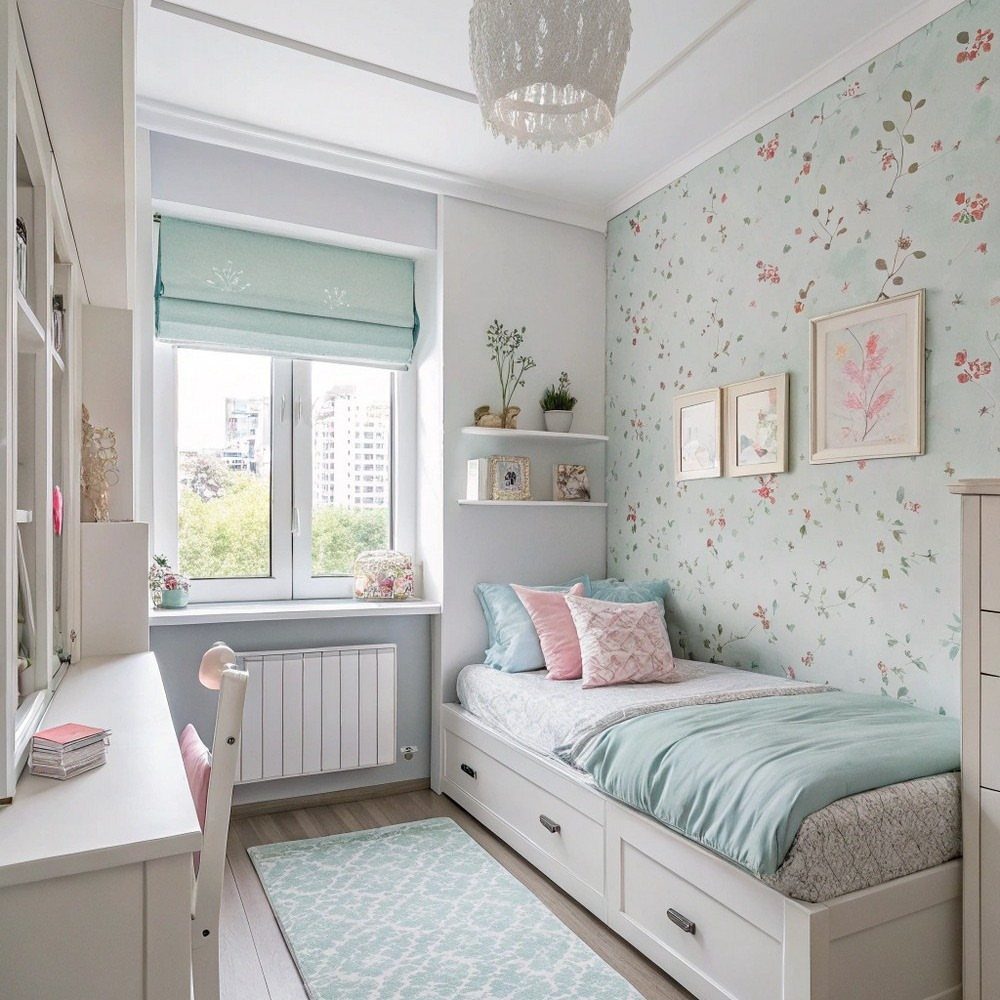 14 Small Apartment Storage Hacks and Genius Finds for 2026 4 A single bed with large white storage drawers integrated into its base in a bright room.